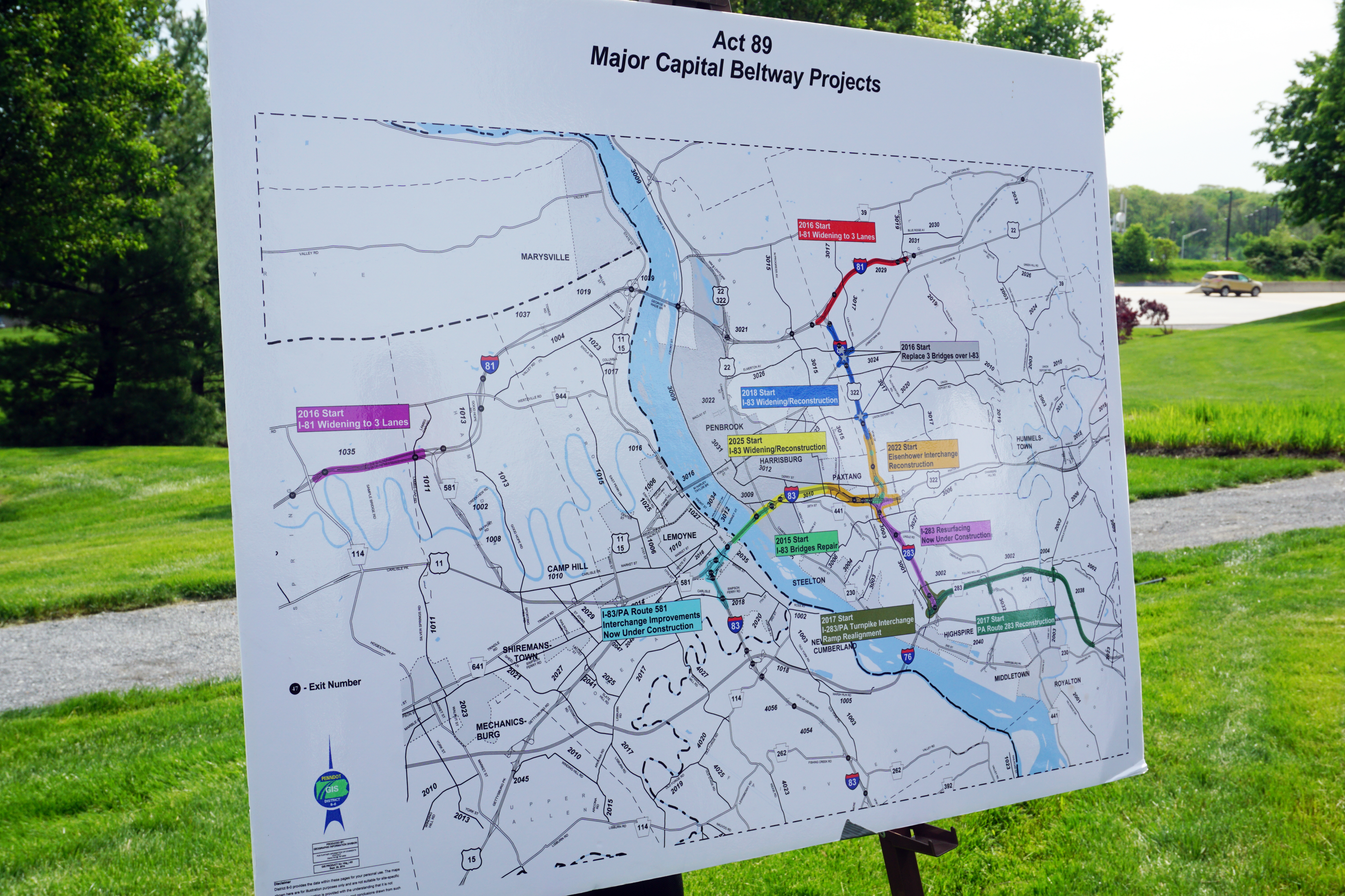 map of Act 89 major capital beltway projects