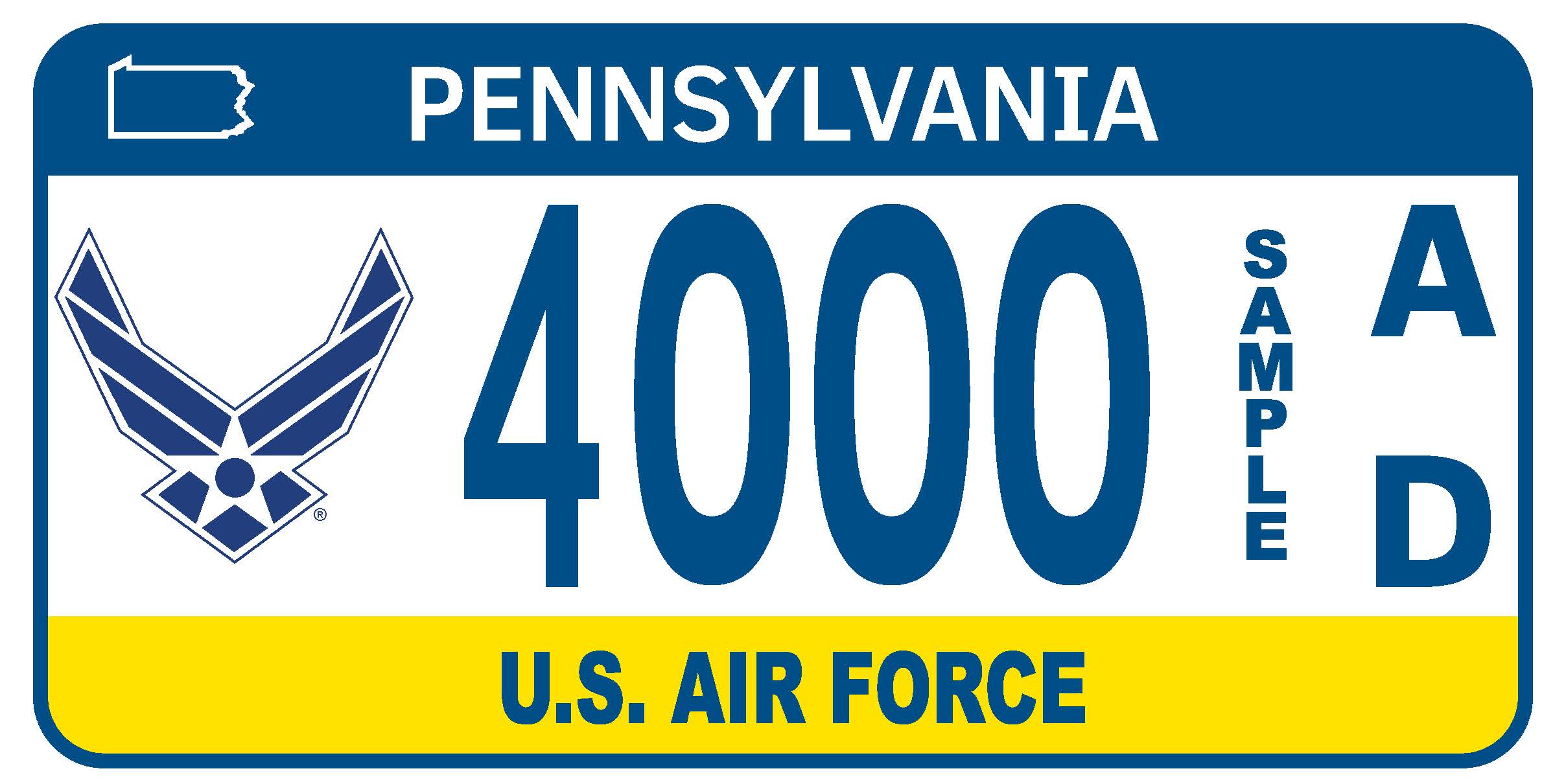 air force license plate