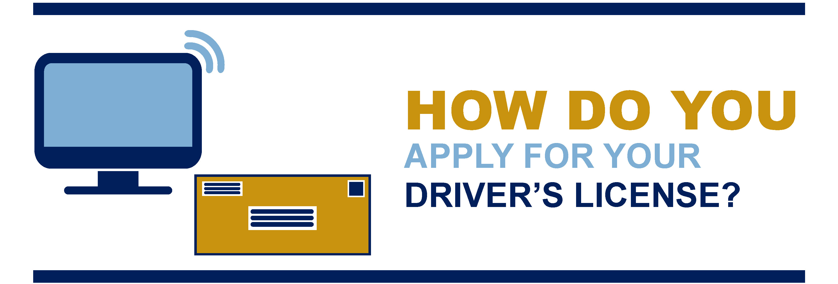how do you apply for your driver's license graphic