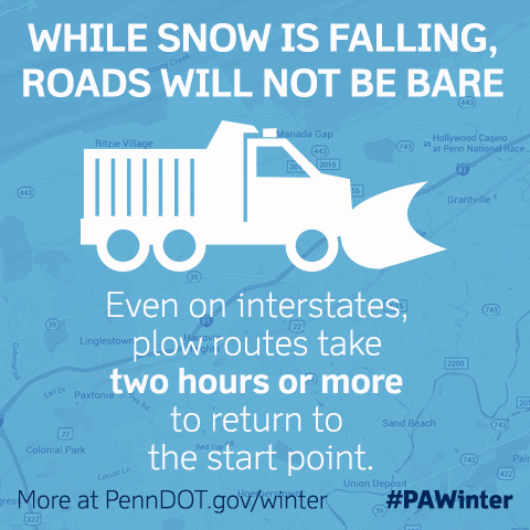 even on interstates, plow routes take two hours or more to return to start point infographic