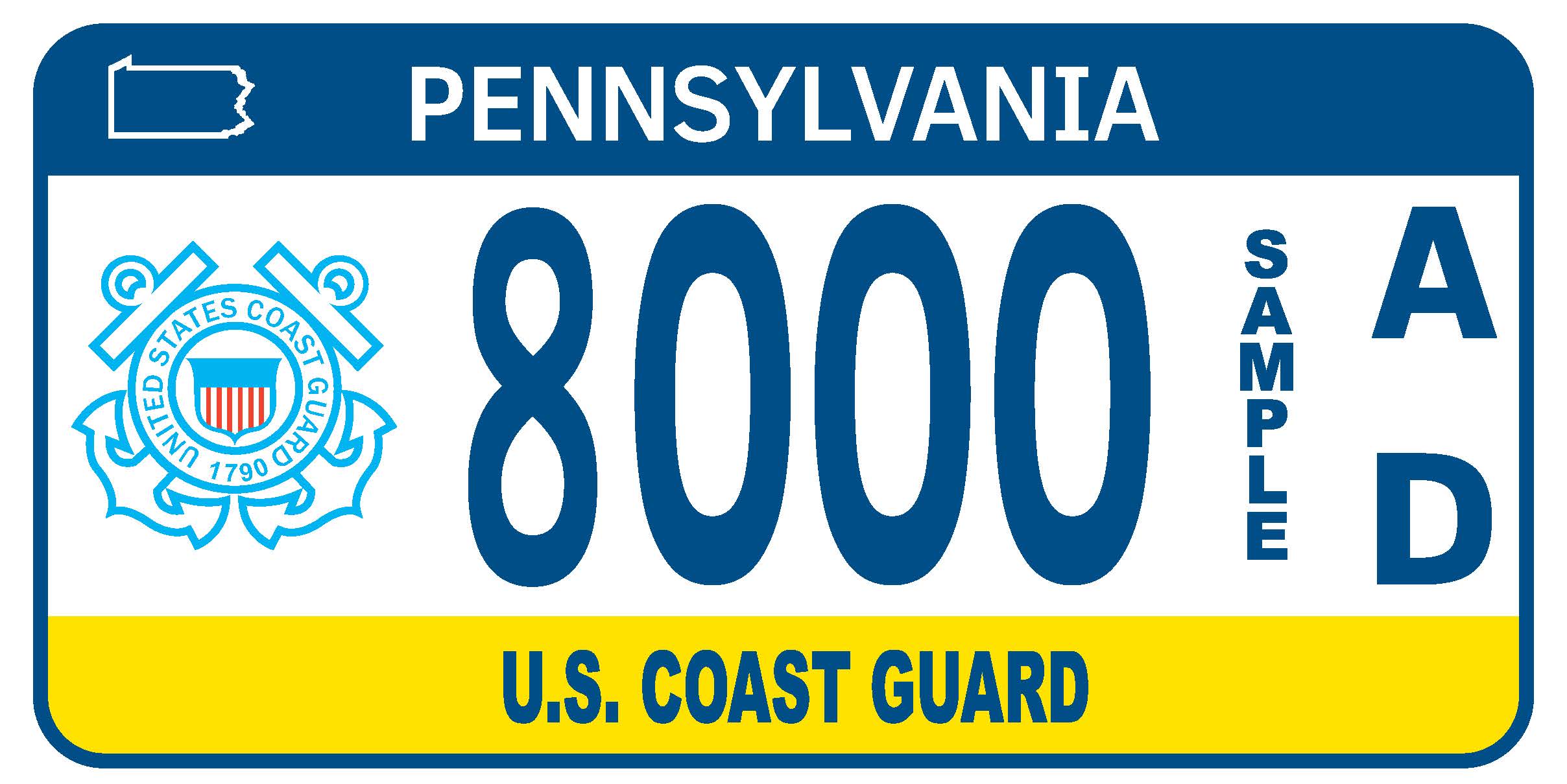 coast guard license plate