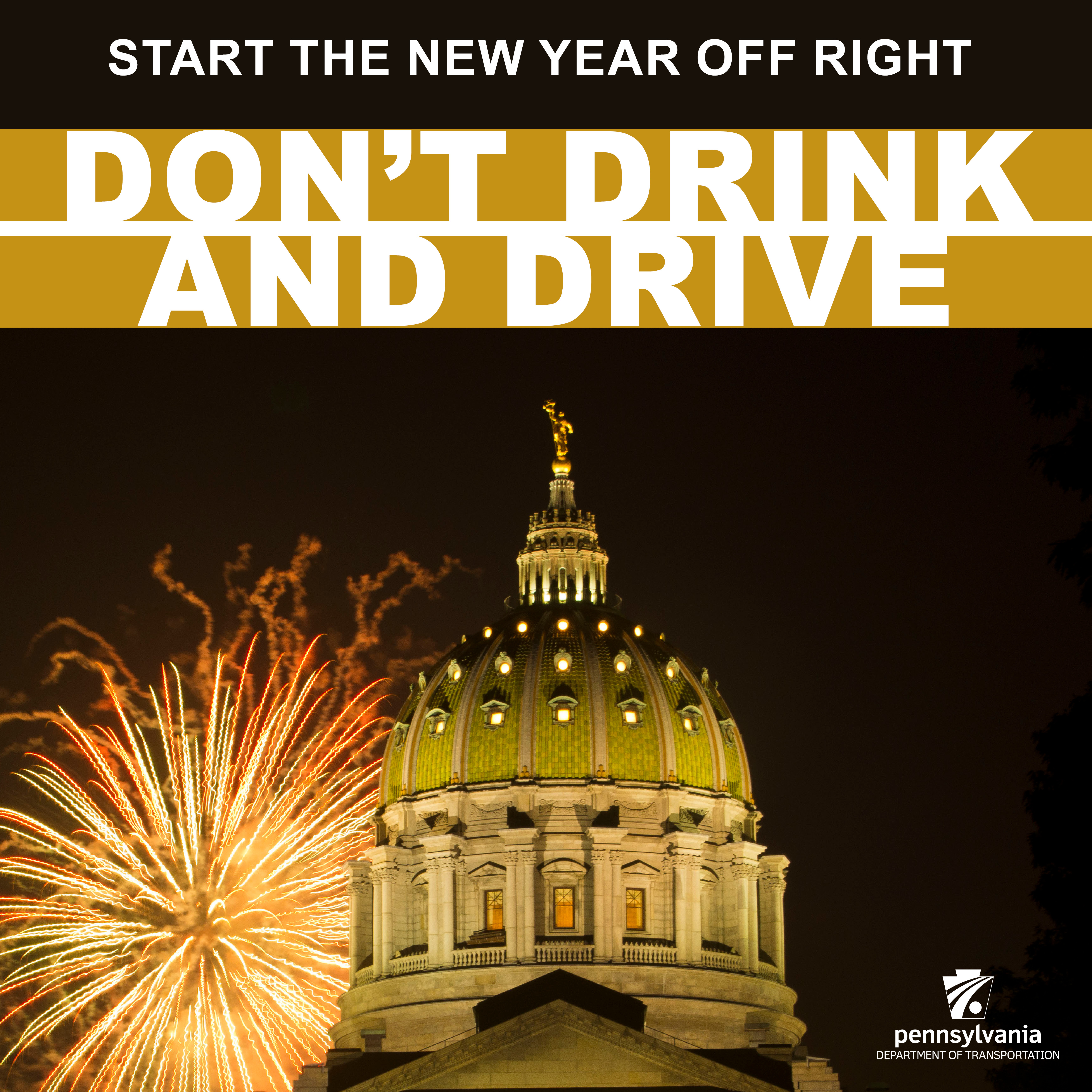 new year's eve fireworks don't drink and drive