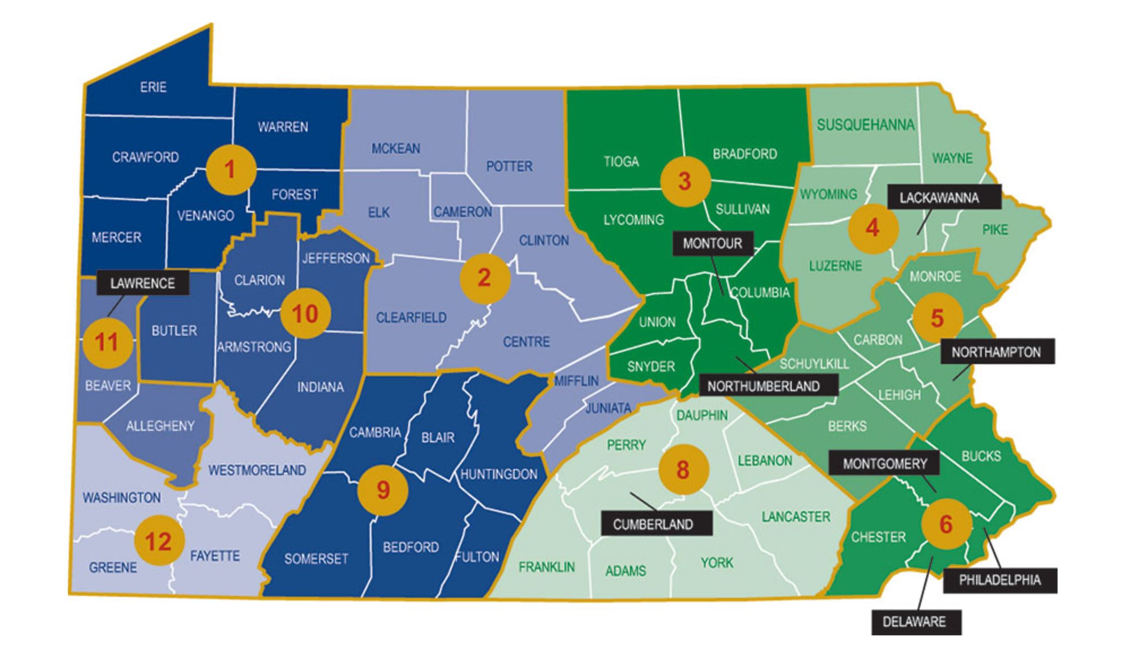pennsylvania map district regions