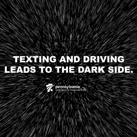 texting and driving lead to the dark side