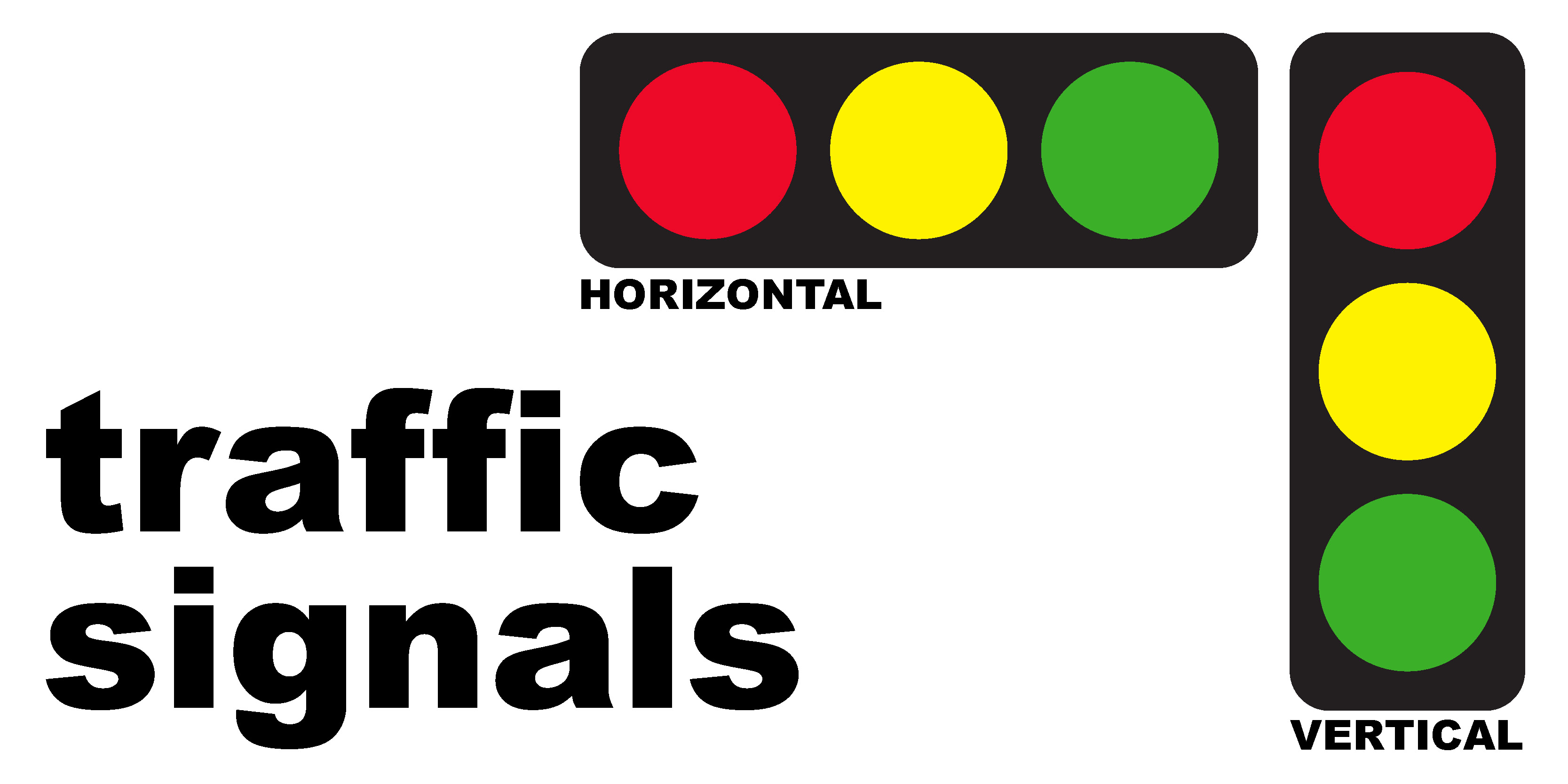 traffic signals horizontal and vertical