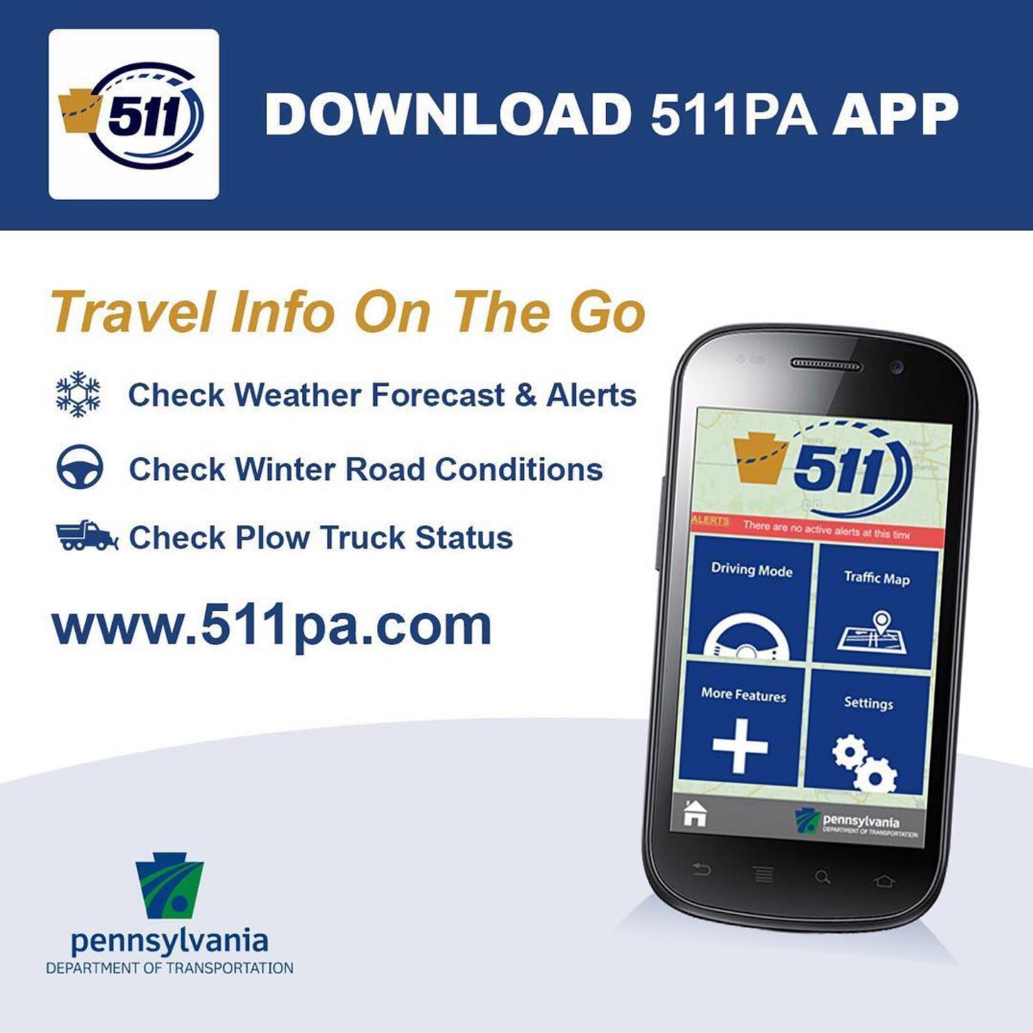 download 511pa app for winter info