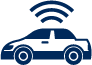 Dark Blue Autonomous Vehicle Icon