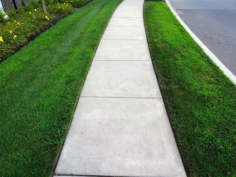 Sidewalk through the grass