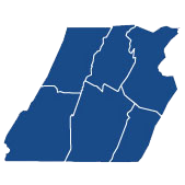 Map showing the counties in District 9