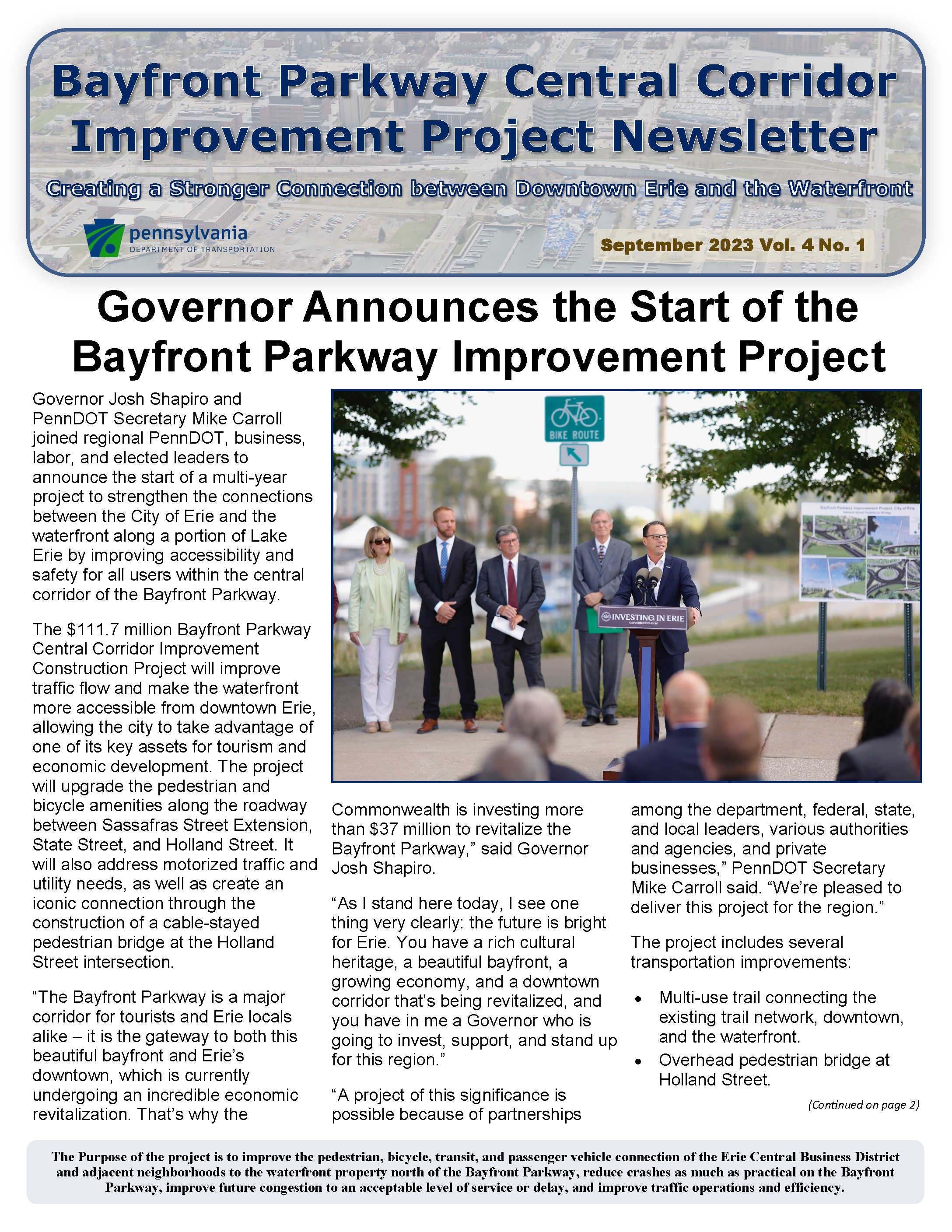 Click on the picture for a PDF version of the project newsletter.