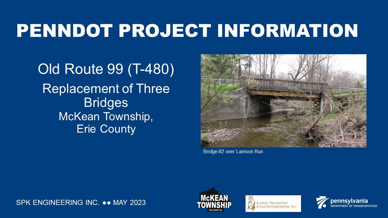 The presentation for the Old Route 99 bridge replacement project.
