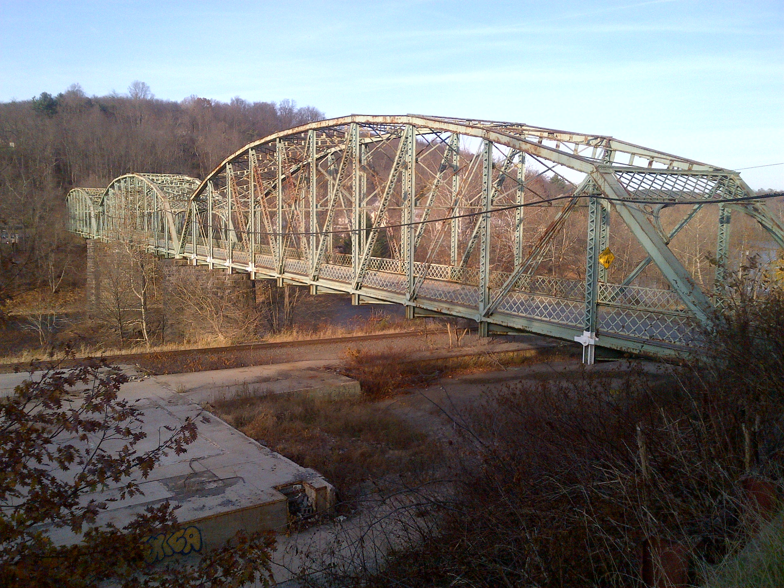 Side of Salina Bridge in the winter