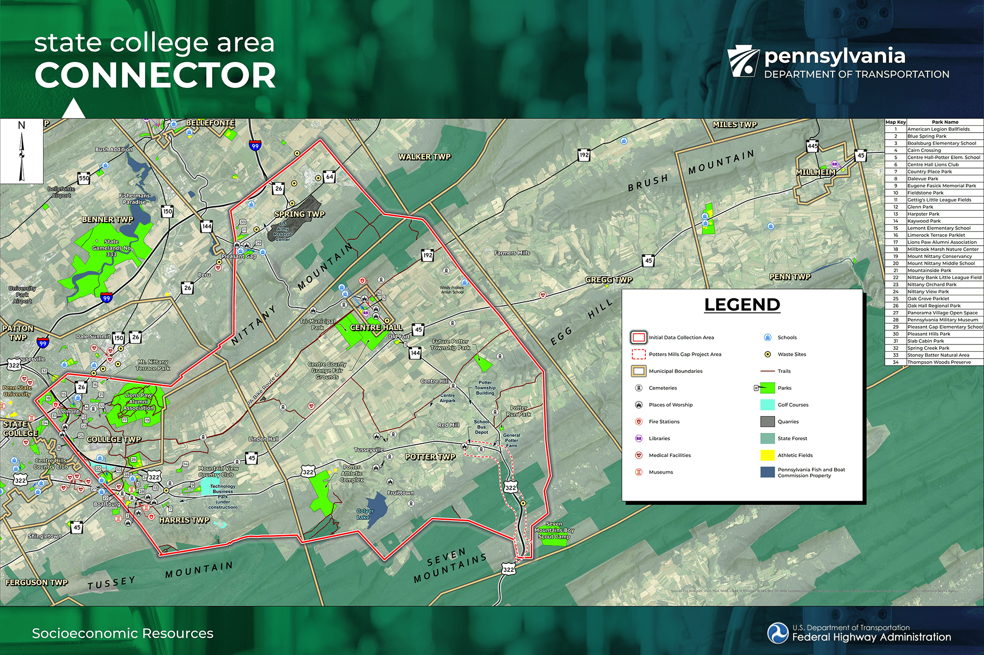 community resources board for State College Area Connector meeting
