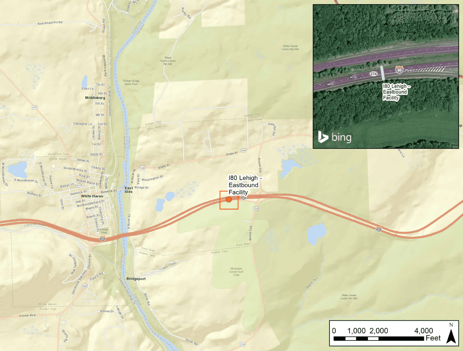 i-80 over lehigh river bridge project toll location mapp