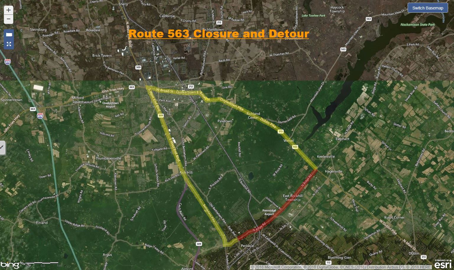 Route 563 Closure and Detour Bucks County.JPG