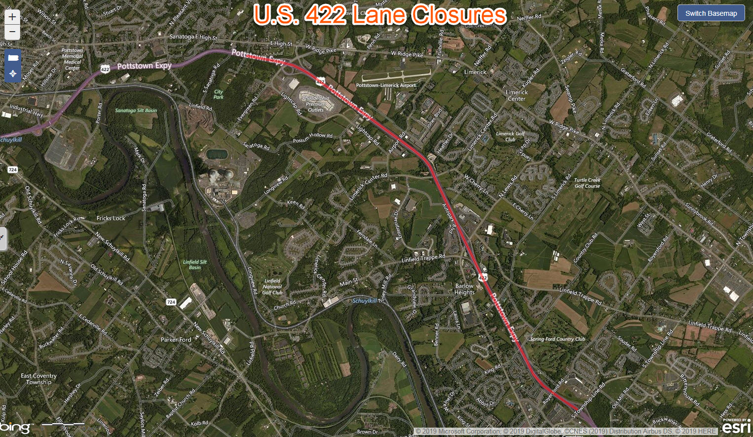 422 Lane Closures Park Road to Township Line Road.jpg