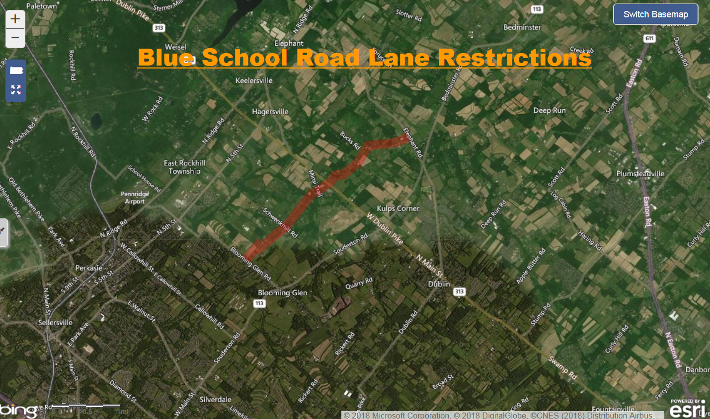 Blue School Road Lane Restrictions.PNG
