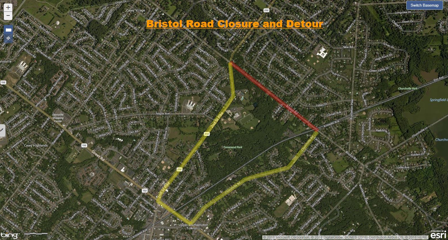 Bristol Road Closure and Detour Bucks County 11-28-18.JPG