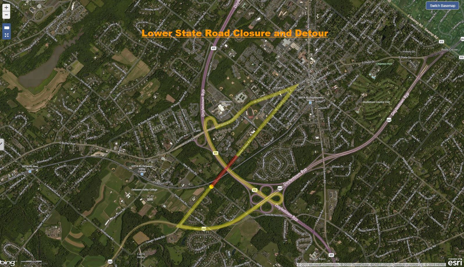 Lower State Road Closure and Detour Bucks County.JPG