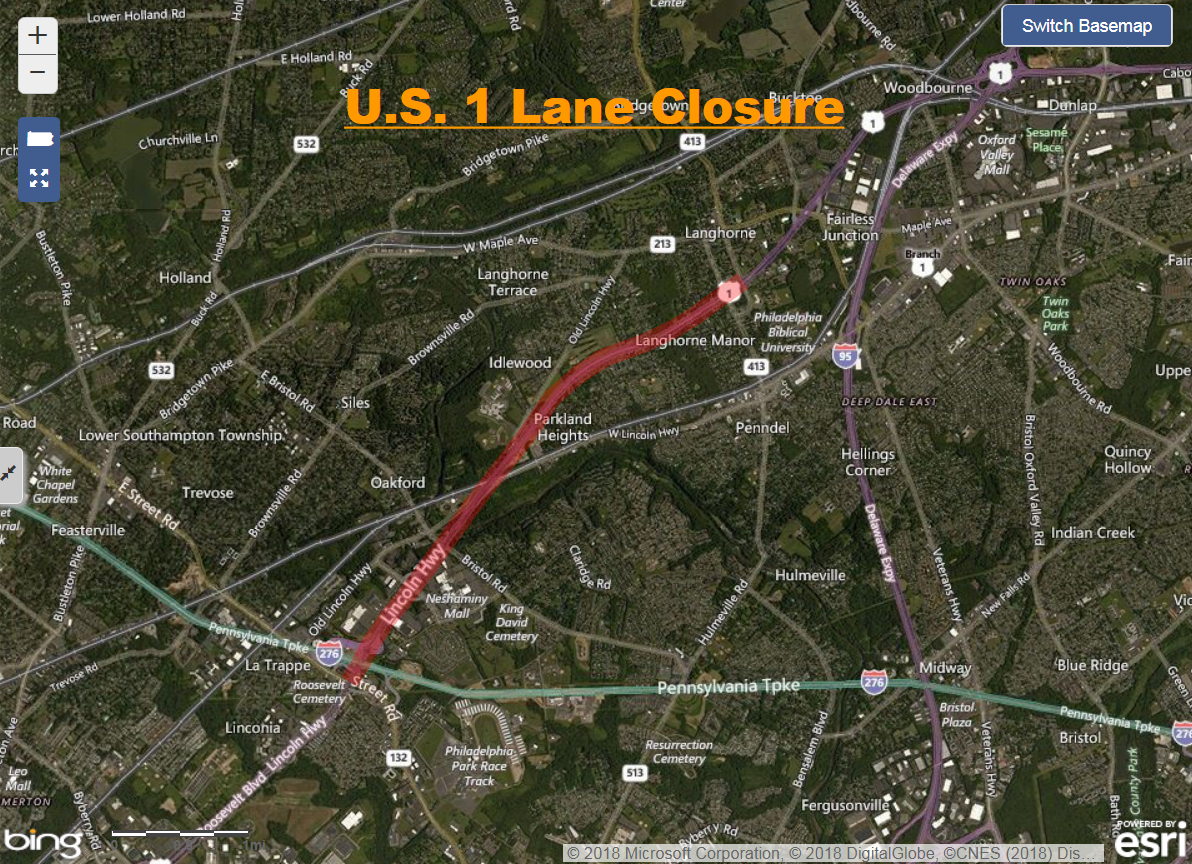 U.S. 1 Lane Closure (Long Fence).PNG