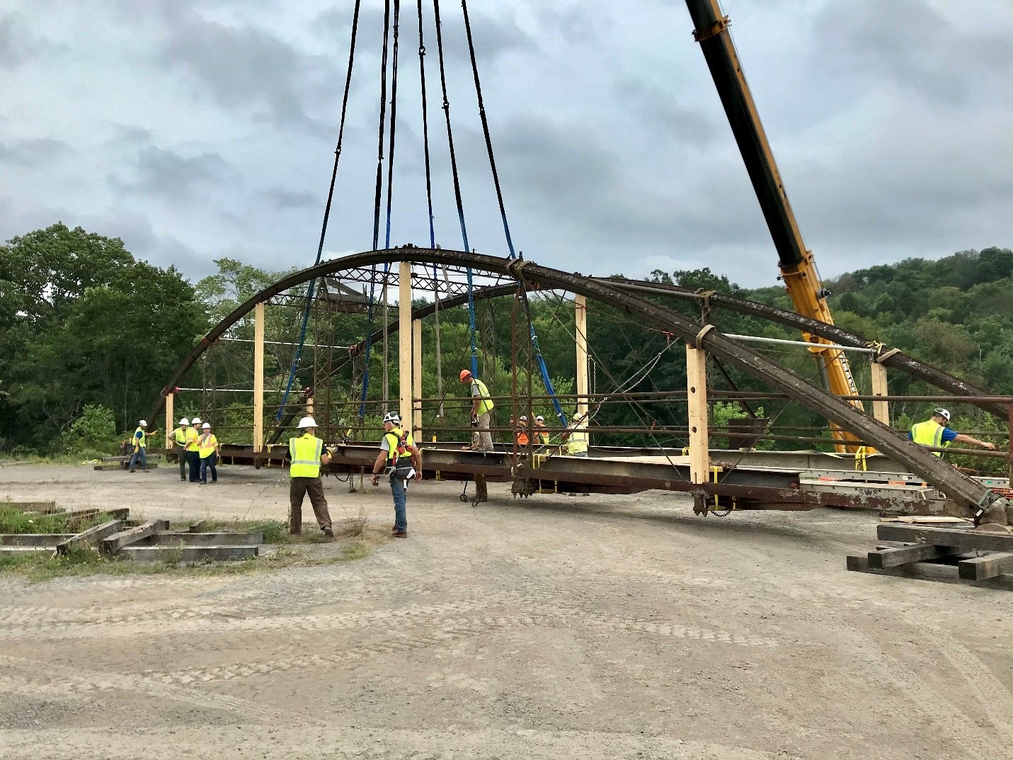 Messerall Bridge being relocated