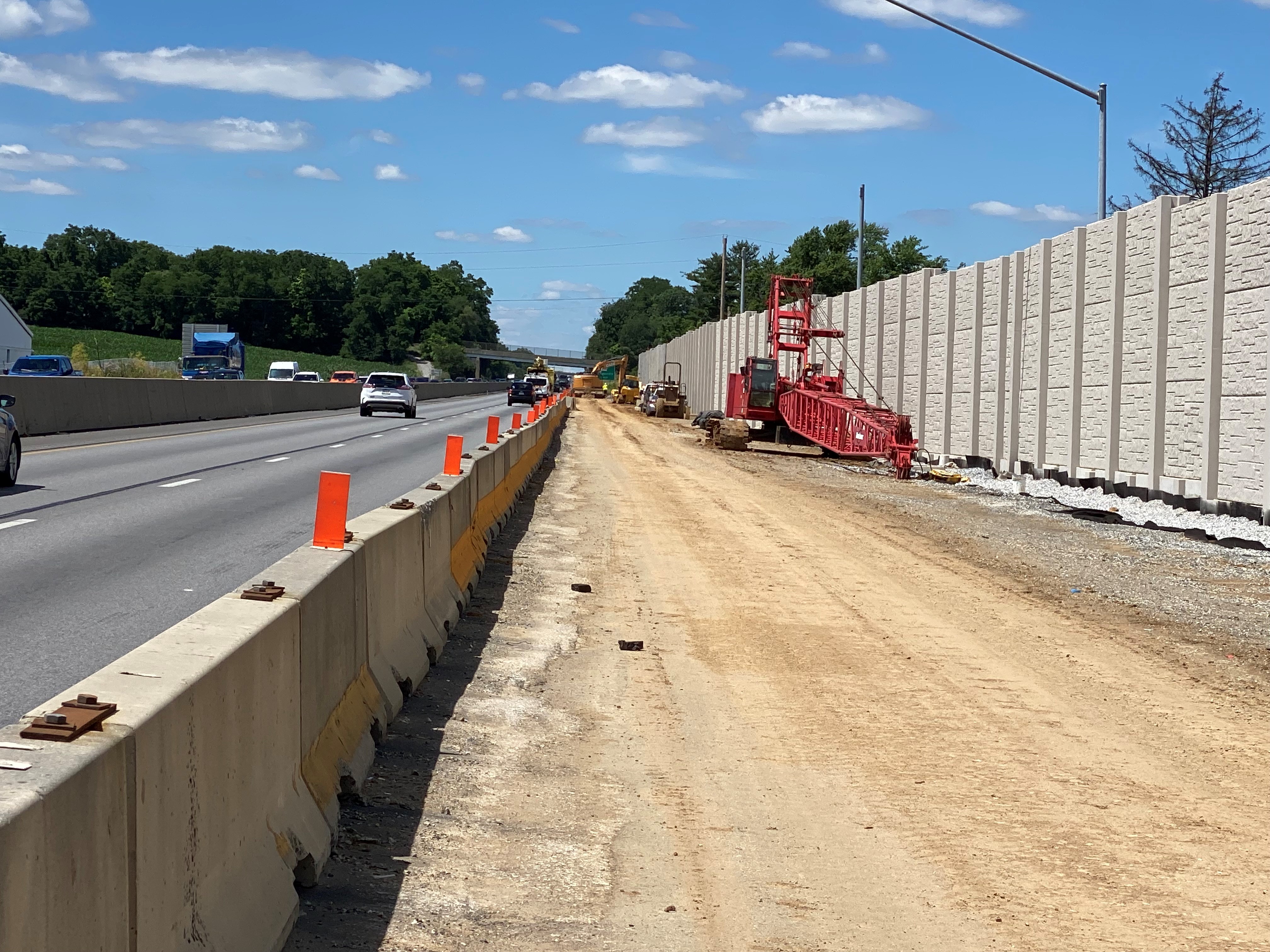 Construction near I-83 by North George Street